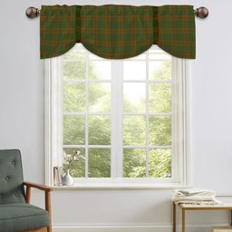 ScotsTee Shop Scottish MacAlister of Glenbarr Hunting Modern Tartan Tie Up Valance Curtain