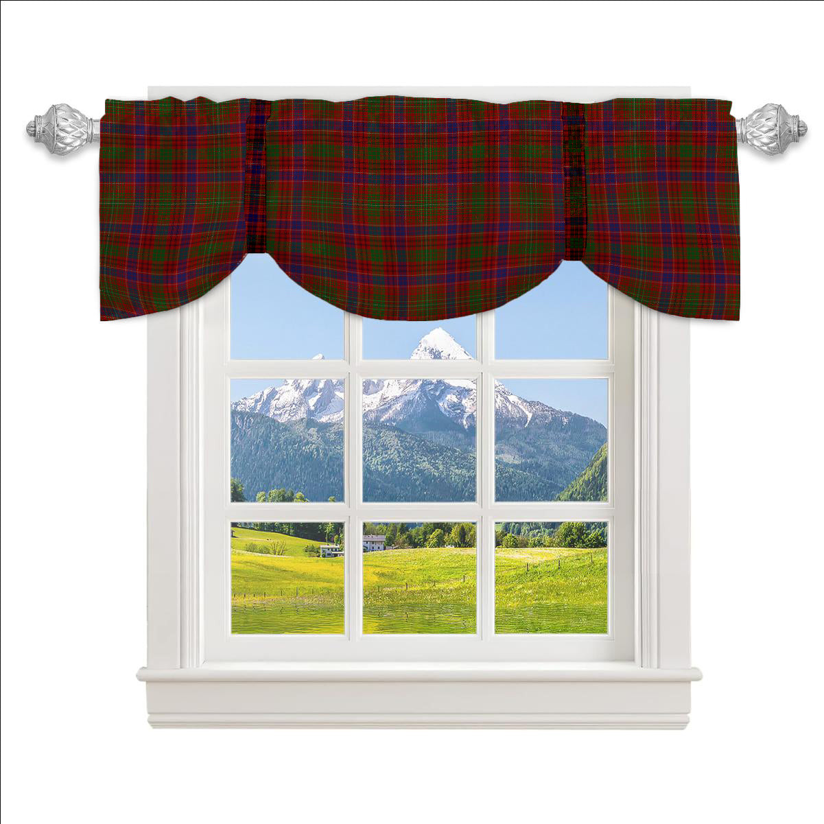 ScotsTee Shop Scottish MacRae The Prince_s Own Tartan Tie Up Valance Curtain
