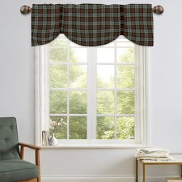 ScotsTee Shop Scottish McLeod of Harris Weathered Tartan Tie Up Valance Curtain