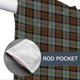 ScotsTee Shop Scottish McLeod of Harris Weathered Tartan Tie Up Valance Curtain