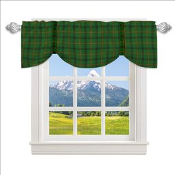 ScotsTee Shop Scottish Strachan Hunting Modern Tartan Tie Up Valance Curtain