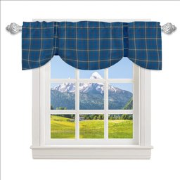 ScotsTee Shop Scottish MacRae of America Ancient Tartan Tie Up Valance Curtain