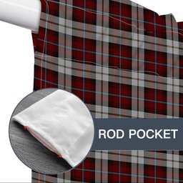 ScotsTee Shop Scottish McCandlish Arisaid Red Tartan Tie Up Valance Curtain