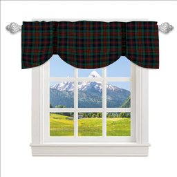 ScotsTee Shop Scottish McDuff Hunting Modern Tartan Tie Up Valance Curtain