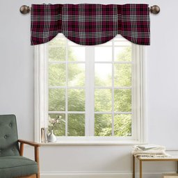 ScotsTee Shop Scottish Little of Morton Rigg Modern Tartan Tie Up Valance Curtain