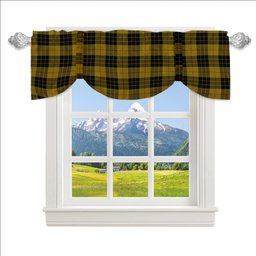 ScotsTee Shop Scottish McLeod of Lewis Ancient Tartan Tie Up Valance Curtain