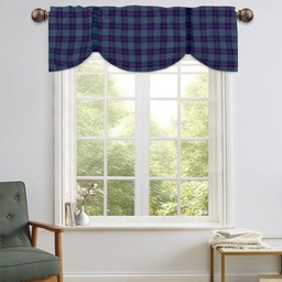 ScotsTee Shop Scottish Peacock Samantha Tartan Tie Up Valance Curtain