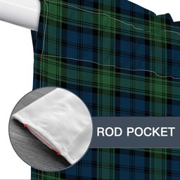 ScotsTee Shop Scottish Kerr Hunting Modern Tartan Tie Up Valance Curtain