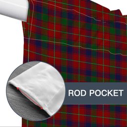 ScotsTee Shop Scottish Robertson White line Tartan Tie Up Valance Curtain