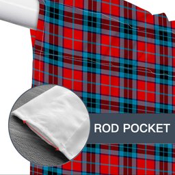 ScotsTee Shop Scottish McTavish Modern Tartan Tie Up Valance Curtain