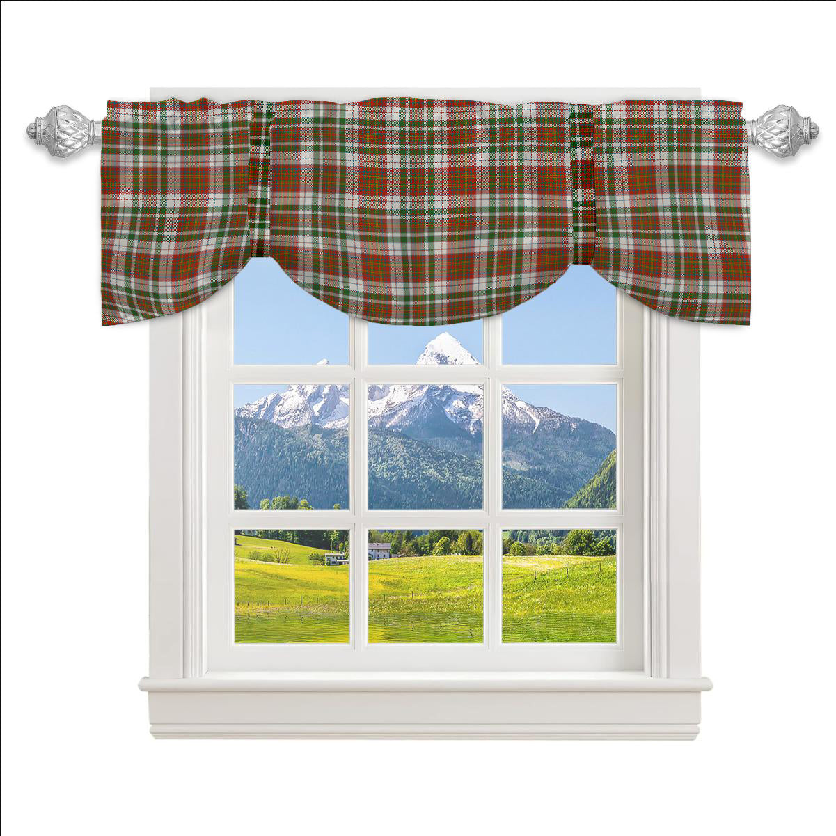 ScotsTee Shop Scottish McAlister Dress Ancient Tartan Tie Up Valance Curtain