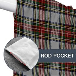 ScotsTee Shop Scottish Stewart Dress Tartan Tie Up Valance Curtain