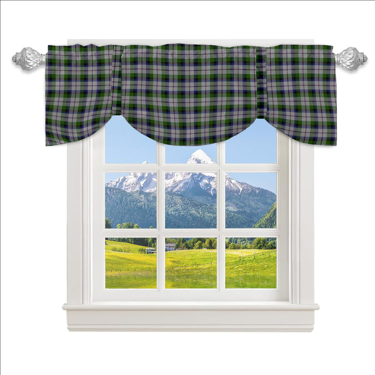 ScotsTee Shop Scottish MacNachten Dress Tartan Tie Up Valance Curtain