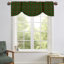 ScotsTee Shop Scottish McKinnon Hunting Modern Tartan Tie Up Valance Curtain