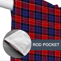 ScotsTee Shop Scottish Graham of Menteith Red Tartan Tie Up Valance Curtain