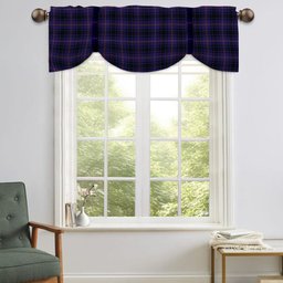 ScotsTee Shop Scottish MacIver of Strome Tartan Tie Up Valance Curtain