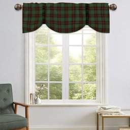 ScotsTee Shop Scottish McFie Hunting Modern Tartan Tie Up Valance Curtain