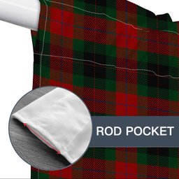 ScotsTee Shop Scottish Skene of Cromar Black Tartan Tie Up Valance Curtain