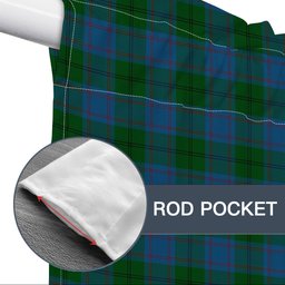 ScotsTee Shop Scottish Greenlaw American Tartan Tie Up Valance Curtain