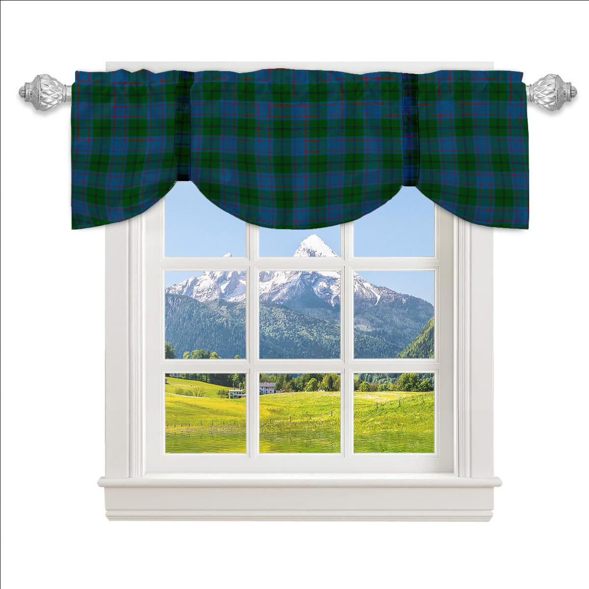 ScotsTee Shop Scottish Greenlaw American Tartan Tie Up Valance Curtain