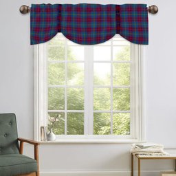 ScotsTee Shop Scottish Yarns to Yearn For Tartan Tie Up Valance Curtain