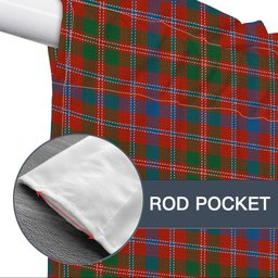 ScotsTee Shop Scottish MacDonald of Glenaladale Ancient Tartan Tie Up Valance Curtain