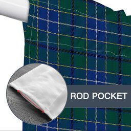 ScotsTee Shop Scottish Wishart Hunting Modern Clan Tartan Tie Up Valance Curtain