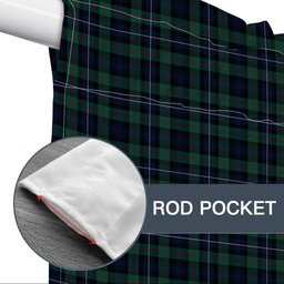 ScotsTee Shop Scottish Robertson Hunting #2 Modern Tartan Tie Up Valance Curtain