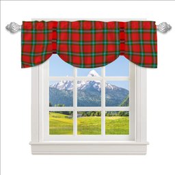 ScotsTee Shop Scottish MacLaine of Loch Buie Tartan Tie Up Valance Curtain