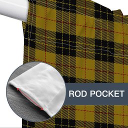 ScotsTee Shop Scottish MacLeod of Lewis Ancient Tartan Tie Up Valance Curtain