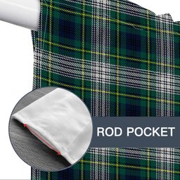 ScotsTee Shop Scottish Johnstone Dress Modern Tartan Tie Up Valance Curtain