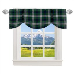 ScotsTee Shop Scottish Johnstone Dress Modern Tartan Tie Up Valance Curtain