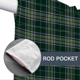 ScotsTee Shop Scottish Manx Ellan Vannin Tartan Tie Up Valance Curtain