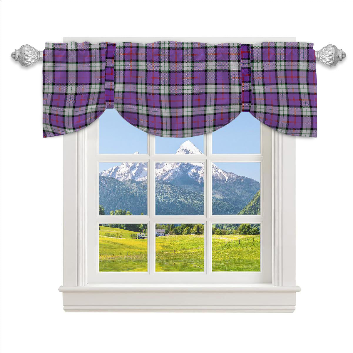 ScotsTee Shop Scottish Sinclair Dress (Dance) Ancient Clan Tartan Tie Up Valance Curtain