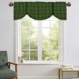 ScotsTee Shop Scottish Strachan Hunting Tartan Tie Up Valance Curtain