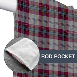 ScotsTee Shop Scottish MacLean of Duart Dress 4 Tartan Tie Up Valance Curtain