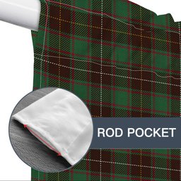 ScotsTee Shop Scottish MacFie Hunting Modern Tartan Tie Up Valance Curtain
