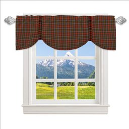 ScotsTee Shop Scottish McIntosh Hunting Weathered Tartan Tie Up Valance Curtain