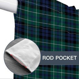 ScotsTee Shop Scottish MacNeill of Colonsay Modern Tartan Tie Up Valance Curtain