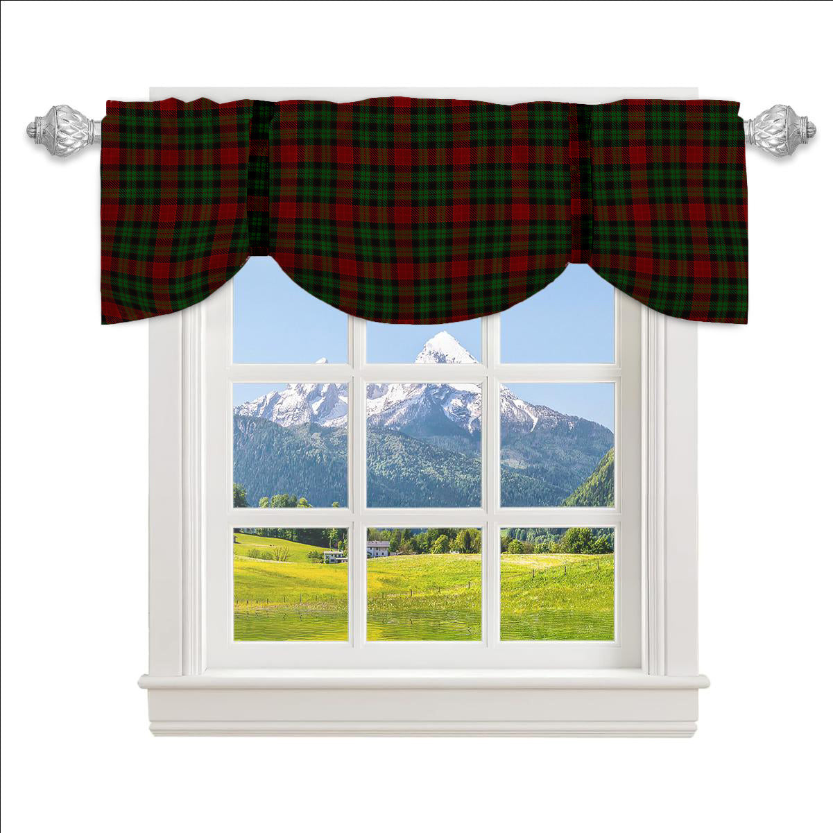 ScotsTee Shop Scottish Murdoch Dalgliesh Tartan Tie Up Valance Curtain