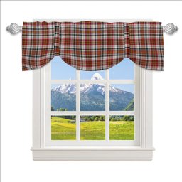 ScotsTee Shop Scottish McAlister Dress Modern Tartan Tie Up Valance Curtain