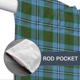 ScotsTee Shop Scottish Irvine of Glentulchan Modern Tartan Tie Up Valance Curtain