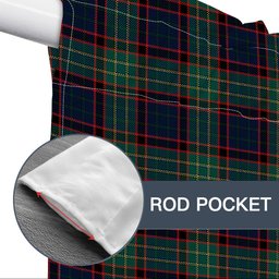 ScotsTee Shop Scottish Nicolson Hunting Modern Tartan Tie Up Valance Curtain