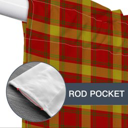 ScotsTee Shop Scottish Maguire Black Tartan Tie Up Valance Curtain