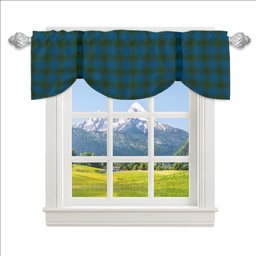 ScotsTee Shop Scottish Oliver Hunting Tartan Tie Up Valance Curtain