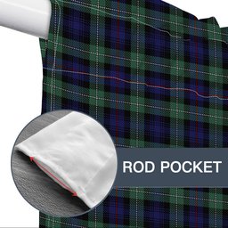 ScotsTee Shop Scottish McKenzie Hunting Green Tartan Tie Up Valance Curtain
