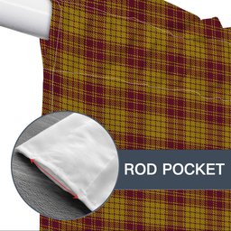 ScotsTee Shop Scottish MacMillan Dress Tartan Tie Up Valance Curtain