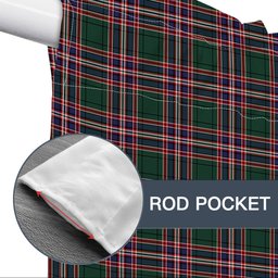 ScotsTee Shop Scottish McFarland Hunting Modern Tartan Tie Up Valance Curtain