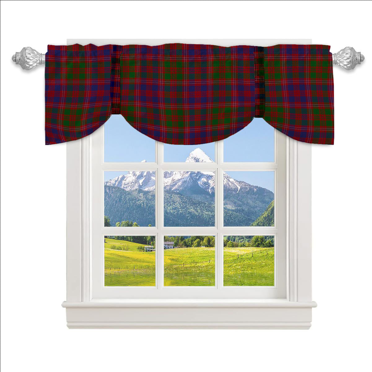 ScotsTee Shop Scottish MacColl Hunting Tartan Tie Up Valance Curtain