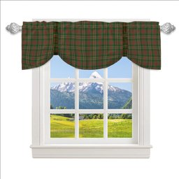 ScotsTee Shop Scottish Scott Brown Hunting Ancient Tartan Tie Up Valance Curtain